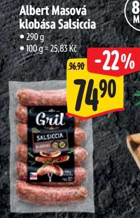 Albert Masová klobása Salsiccia, 290 g