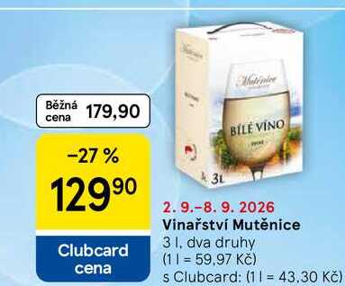 Vinařství Mutěnice, 3 l