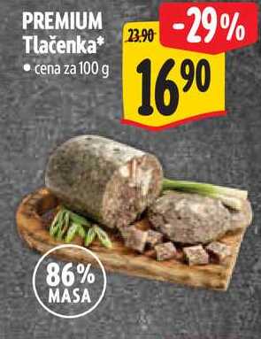 PREMIUM Tlačenka, cena za 100 g 