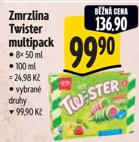 Zmrzlina Twister multipack, 8x 50 ml
