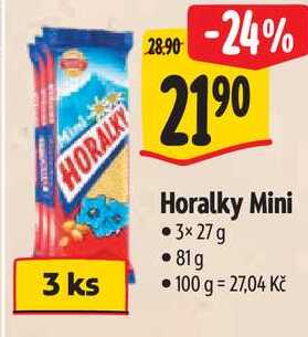 Horalky Mini, 3x 27 g