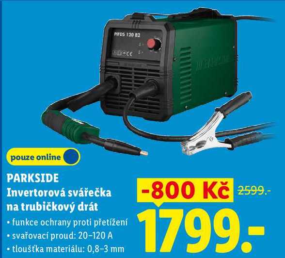 PARKSIDE Invertorová svářečka na trubičkový drát