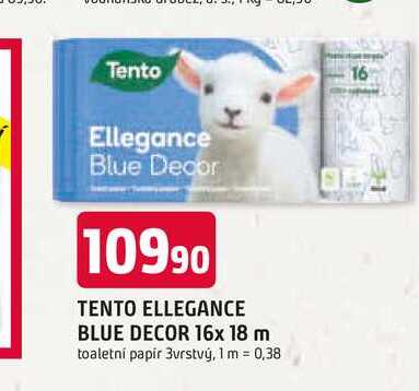 TENTO ELLEGANCE BLUE DECOR 16x 18 m toaletní papír
