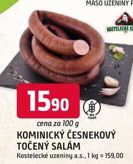 KOMINICKÝ ČESNEKOVÝ TOČENÝ SALÁM 100g