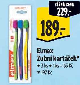 Elmex Zubní kartáček, 3 ks