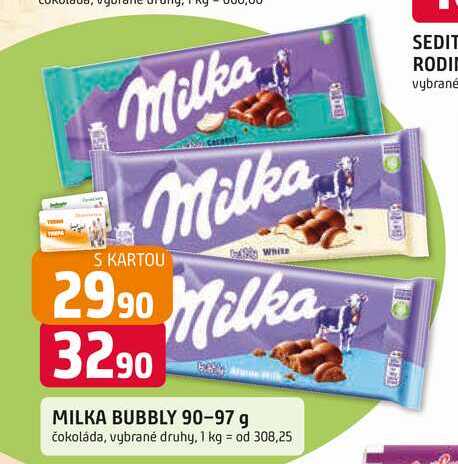 MILKA BUBBLY 90-97 g