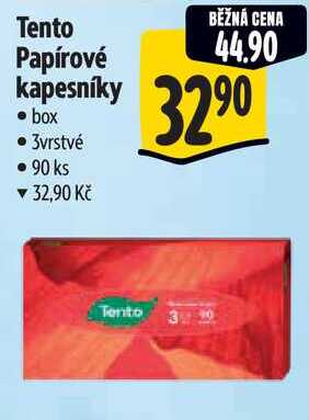 Tento Papírové kapesníky, 90 ks