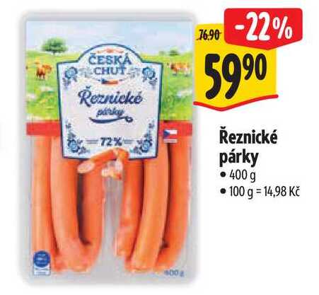 Řeznické párky, 400 g