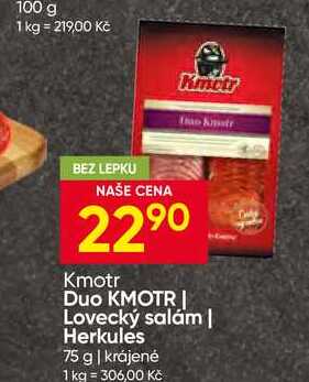 kmotr Lovecký salám, Herkules 75 g