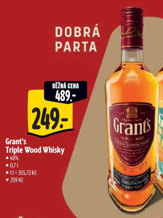 Grant's Triple Wood Whisky, 0,7 l