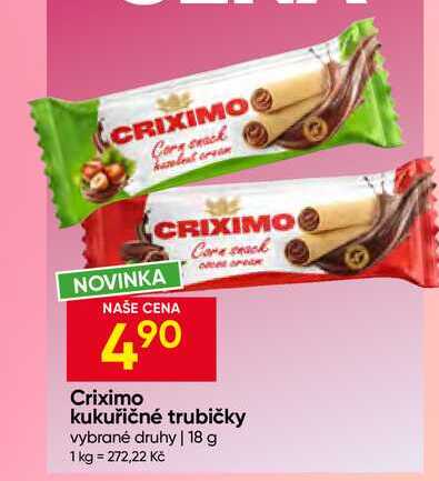 Criximo kukuřičné trubičky vybrané druhy 18 g