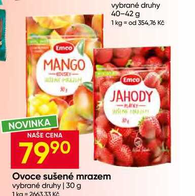 Emco Ovoce sušené mrazem vybrané druhy 30 g
