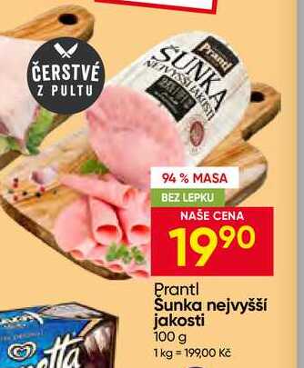 Prantl Šunka nejvyšší jakosti 100 g