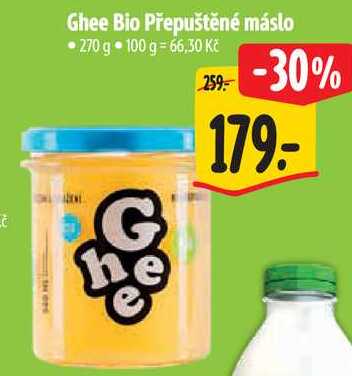 Ghee Bio Přepuštěné máslo, 270 g