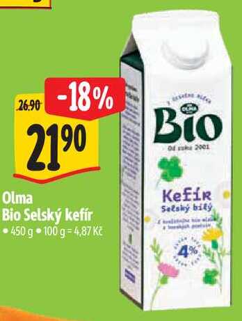 Olma Bio Selský kefír, 450 g
