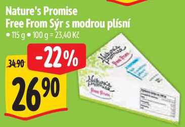 Nature's Promise Free From Sýr s modrou plísní, 115 g