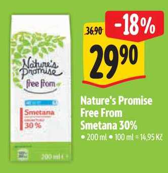 Nature's Promise Free From Smetana 30%, 200 ml