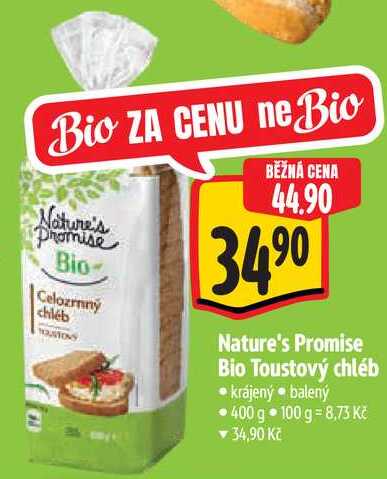 Nature's Promise Bio Toustový chléb, 400 g 