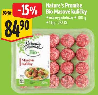 Nature's Promise Bio Masové kuličky, 300 g