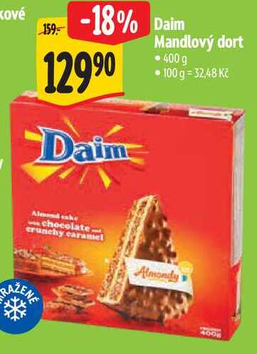 Daim Mandlový dort, 400 g