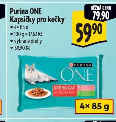 Purina ONE Kapsičky pro kočky 4× 85 g