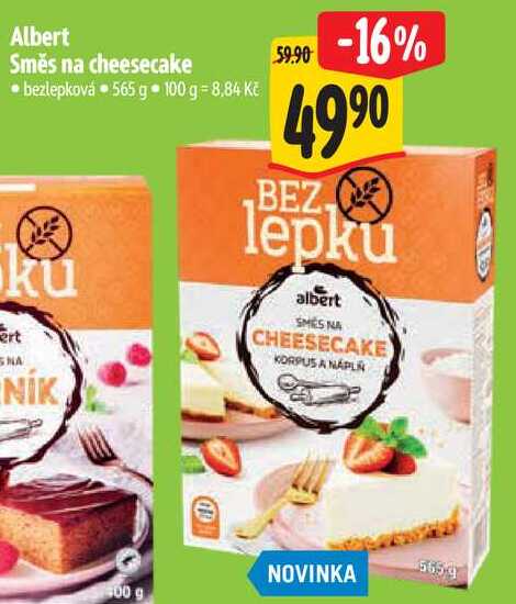 Albert Směs na cheesecake, 565 g  