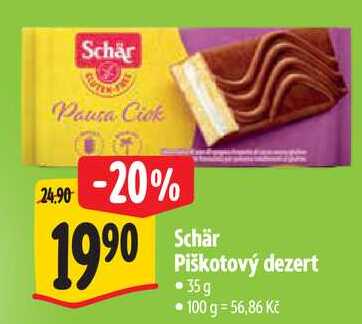 Schär Piškotový dezert, 35g