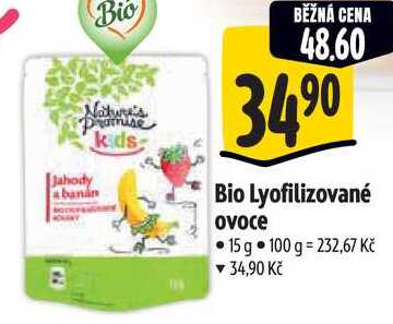 Bio Lyofilizované Ovoce, 15 g