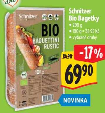 Schnitzer Bio Bagetky, 200 g