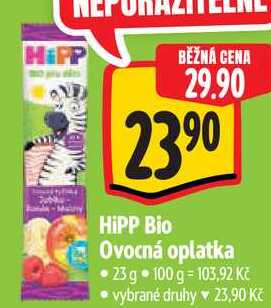 HiPP Bio Ovocná oplatka, 23 g