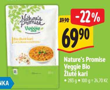Nature's Promise Veggie Bio Žluté kari, 283 g 