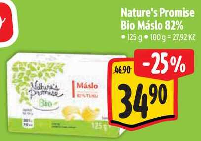 Nature's Promise Bio Máslo 82%, 125 g