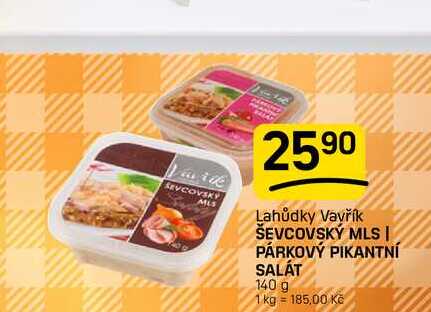 ŠEVCOVSKÝ MLS | PÁRKOVÝ PIKANTNÍ SALÁT 140 g