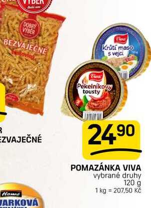 POMAZÁNKA VIVA vybrané druhy 120 g