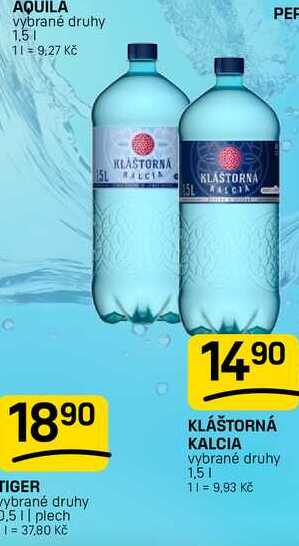 KLÁŠTORNÁ KALCIA vybrané druhy 1,5l
