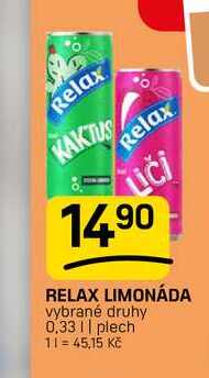 RELAX LIMONÁDA vybrané druhy 0,33 || plech