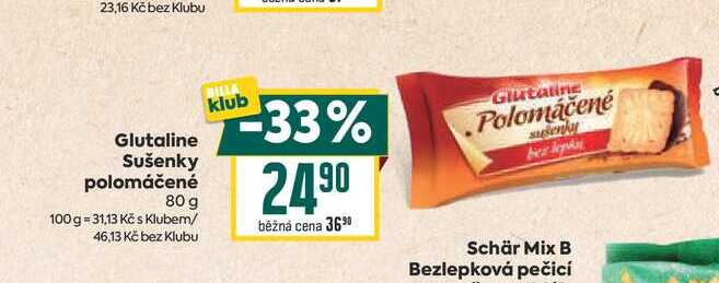 Glutaline Sušenky polomáčené 80 g
