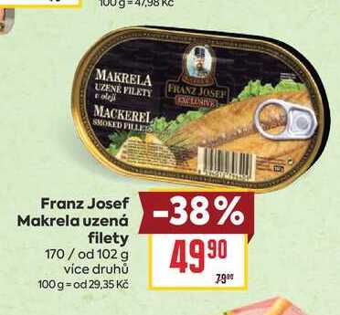 Franz Josef Makrela uzená filety 170/ od 102 g