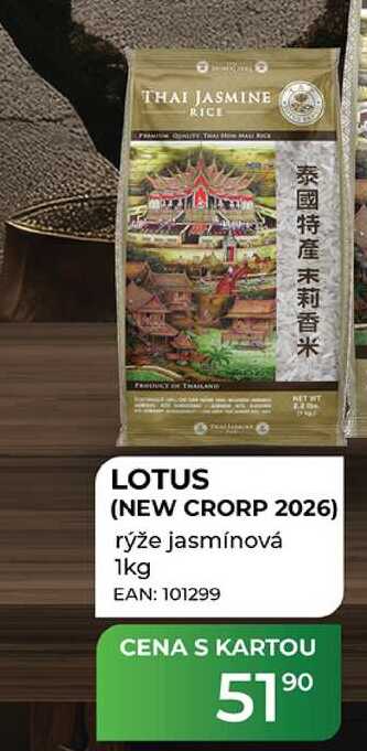 LOTUS (NEW CRORP 2026) rýže jasmínová 1kg