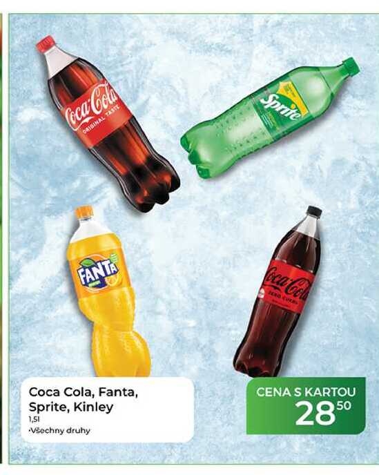 Coca Cola, Fanta, Sprite, Kinley 1,51