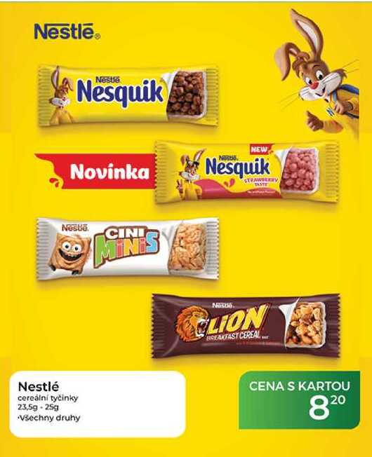 Nestlé cereální tyčinky 23,59-25g 