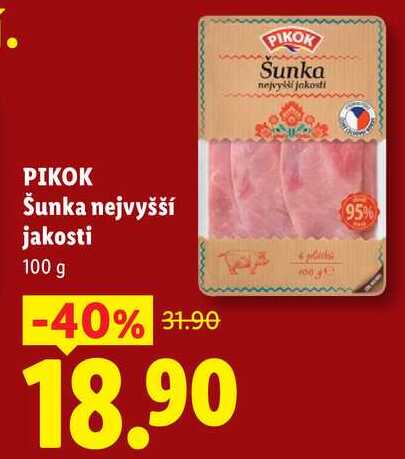 PIKOK Šunka nejvyšší jakosti, 100 g