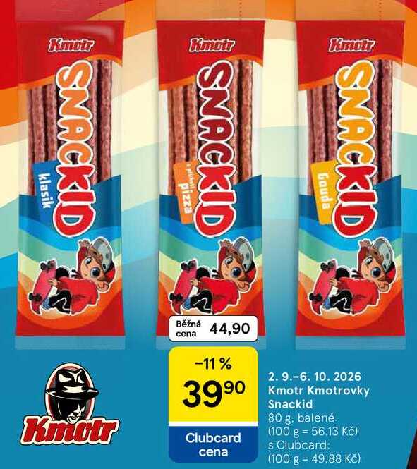 Kmotr Kmotrovky Snackid, 80 g