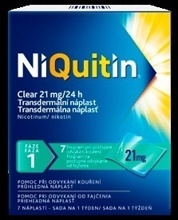 NiQuitin Clear 21 mg/24 h, transdermální náplast