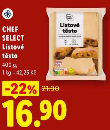 CHEF SELECT Listové těsto, 400 g
