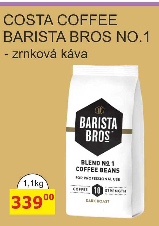COSTA COFFEE BARISTA BROS NO.1 - zrnková káva 1,1kg 
