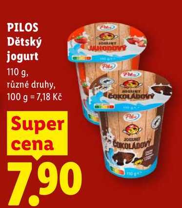 PILOS Dětský jogurt, 110 g