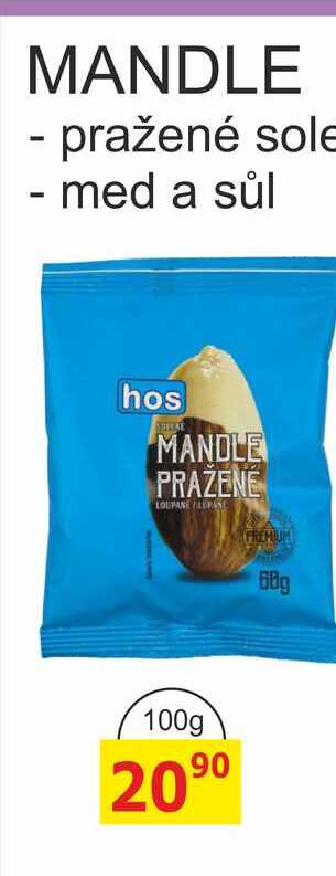 MANDLE - pražené sole 100g