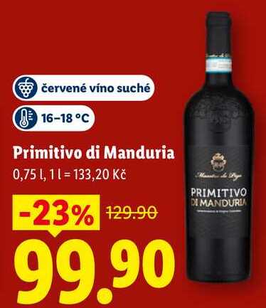 Primitivo di Manduria, 0,75 l