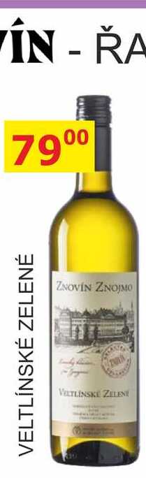 ZNOVÍN ZNOJMO VELTLÍNSKÉ ZELENÉ 0,75l